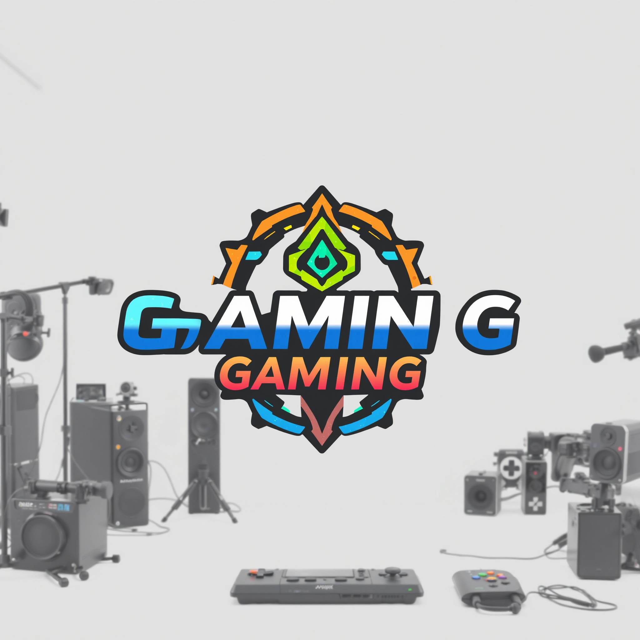 Logotipo de juego profesional con diseño moderno y tipografía creativa